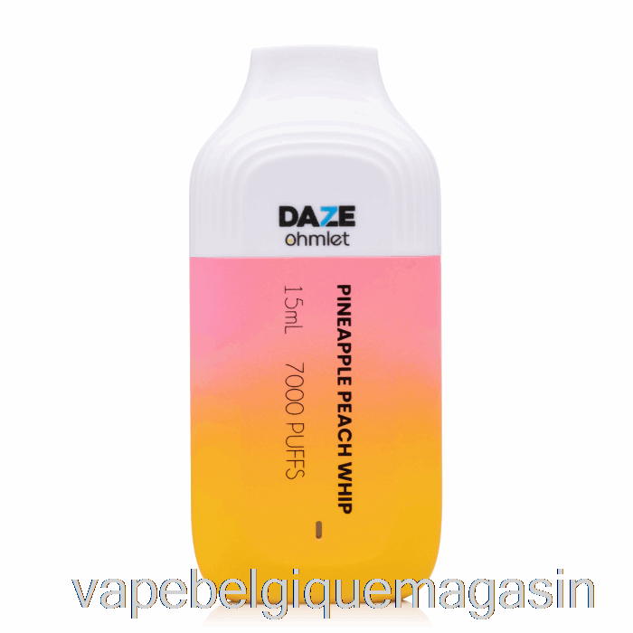 Vape Belgique 7 Daze Ohmlet 7000 Fouet Jetable Ananas Pêche